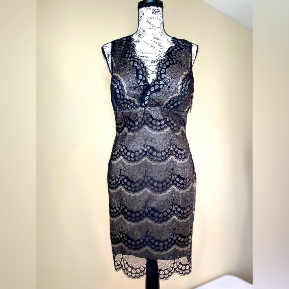 NWT Black Lace Club Dress Size L Org $59